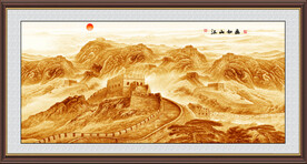 金色长城国画