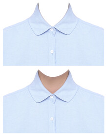 浅蓝色女衬衫psd