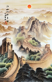 长城山水画