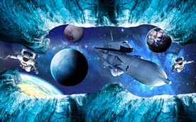 3D唯美宇宙星空背景墙