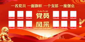 党员风采展板