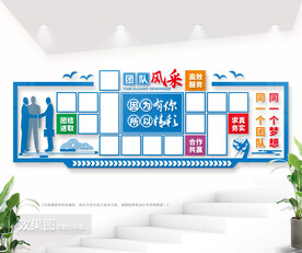 企业团队风采文化墙图片