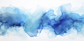蓝色渐变水彩水墨背景