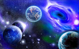 星空大图星球天顶壁画