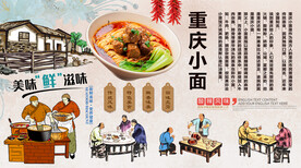 重庆小面背景墙
