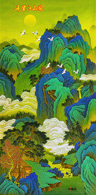 竖幅山水画