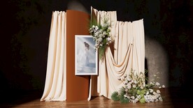 香槟色简约婚礼su模型