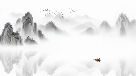 意境山水背景墙