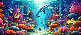 海底世界背景墙