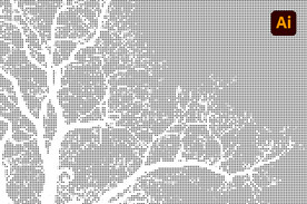 树杆镂空点状图