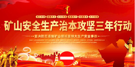 矿山安全生产展板