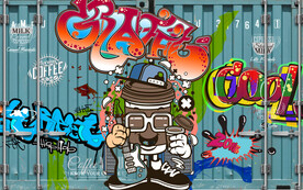 集装箱工装背景墙