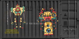 集装箱机器人背景