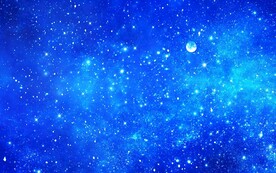 蓝色星空背景墙