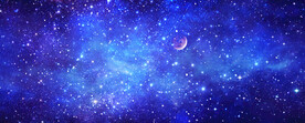 巨幅蓝色宇宙星空背景图