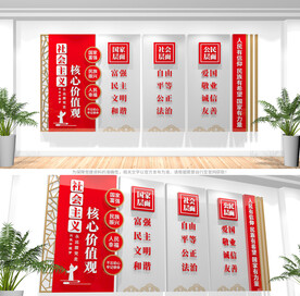社会主义核心价值观文化墙