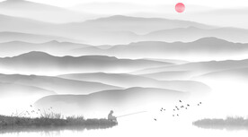 水墨山水画