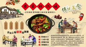 铁锅炖背景墙
