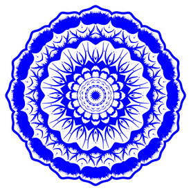 圆形青花瓷花纹图案