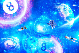 宇航员桌球背景墙