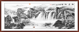 山水客厅挂画