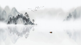 水墨山水背景图