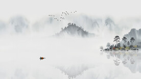 山水意境背景墙