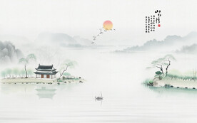 水墨江南水墨画