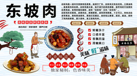 东坡肉背景墙