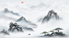 客厅电视背景墙壁画