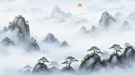 山水意境风景画