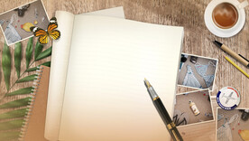 温馨日记本怀旧笔记本回忆背景板