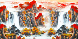 客厅办公室山水画