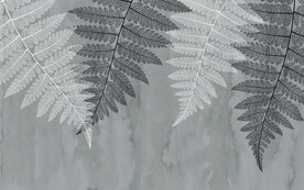 简约热带植物电视沙发背景墙