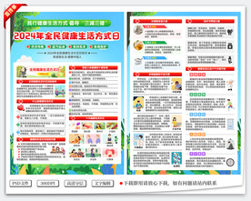 全民健康生活方式日宣传单