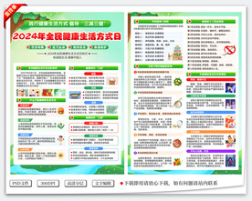 健康生活方式宣传单
