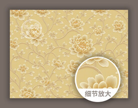 华丽轻奢古典花纹底纹图案