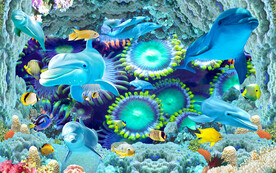 3D海底世界背景墙