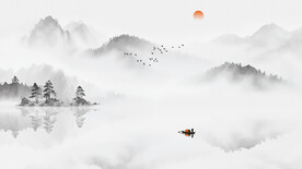 写意山水水墨画