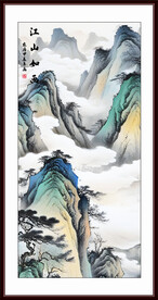 客厅玄关山水画