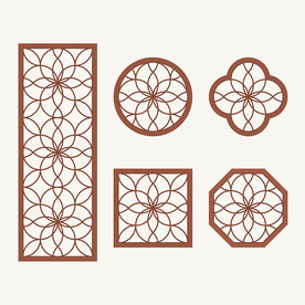 中式花纹 窗花格 镂空隔断