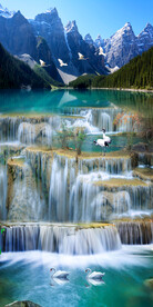 现代流水生财玄关