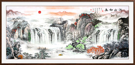 风景如画国画山水