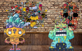 卡通涂鸦背景墙