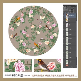 手绘花鸟包装礼盒