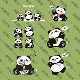 卡通熊猫形象设计