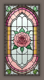 吊顶穹顶蒂凡尼教堂彩晶玻璃图案