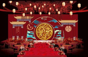 中式复古婚礼布置