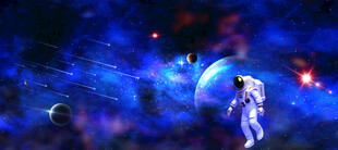 科幻太空宇航员