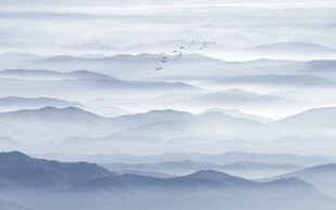 远山近水水墨风景画